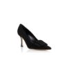 MAYSALEPUMP 90 Black Suede Buckle Detail Pumps