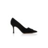 MAYSALEPUMP 90 Black Suede Buckle Detail Pumps