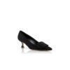 MAYSALEPUMP Black Suede Buckle Detail Pumps