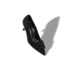 MAYSALEPUMP Black Suede Buckle Detail Pumps