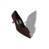MAYSALEPUMP Dark Brown Suede Buckle Detail Pumps