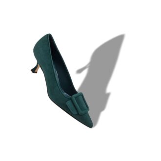 maysalepump dark green suede buckle detail pumps 2 330x330 - MAYSALEPUMP Dark Green Suede Buckle Detail Pumps