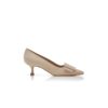 MAYSALEPUMP Light Beige Suede Buckle Detail Pumps