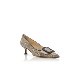 MAYSALEPUMP Lizard Print Calf Leather Pumps