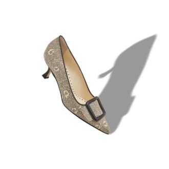 MAYSALEPUMP Lizard Print Calf Leather Pumps