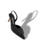 MAYSLI Black Nappa Leather Slingback Pumps