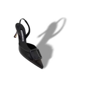maysli black nappa leather slingback pumps 2 330x330 - MAYSLI Black Nappa Leather Slingback Pumps