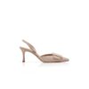 MAYSLI Light Beige Suede Slingback Pumps
