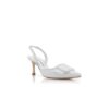 MAYSLI White Nappa Leather Slingback Pumps