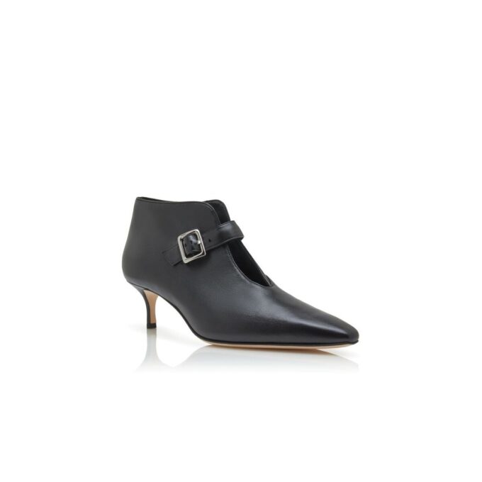 MENDIOLA Black Nappa Leather Ankle Boots