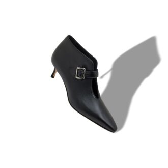 MENDIOLA Black Nappa Leather Ankle Boots