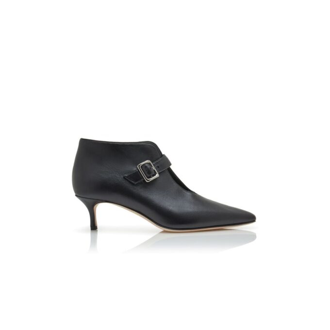 MENDIOLA Black Nappa Leather Ankle Boots