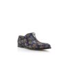 METZ Navy Blue Floral Silk Jacquard Oxfords