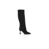 MIRALONEPLA Black Suede Knee High Boots