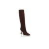 MIRALONEPLA Dark Brown Suede Knee High Boots
