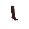 MIRALONEPLA Dark Brown Suede Knee High Boots
