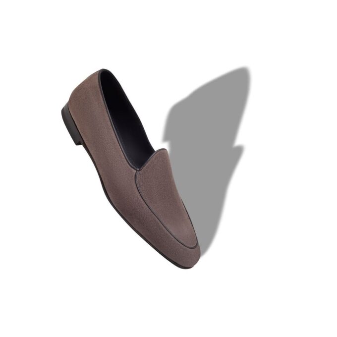 MODENA Grey Suede Loafers