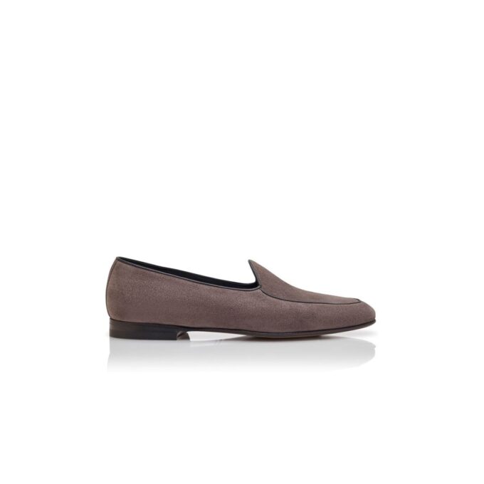 MODENA Grey Suede Loafers