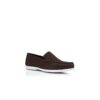 MONACO Dark Brown Suede Boat Shoes