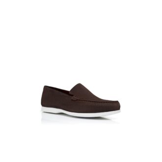 MONACO Dark Brown Suede Boat Shoes