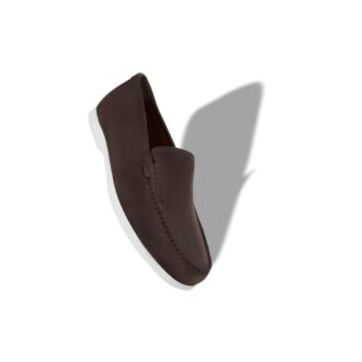 MONACO Dark Brown Suede Boat Shoes