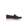 MONACO Dark Brown Suede Boat Shoes