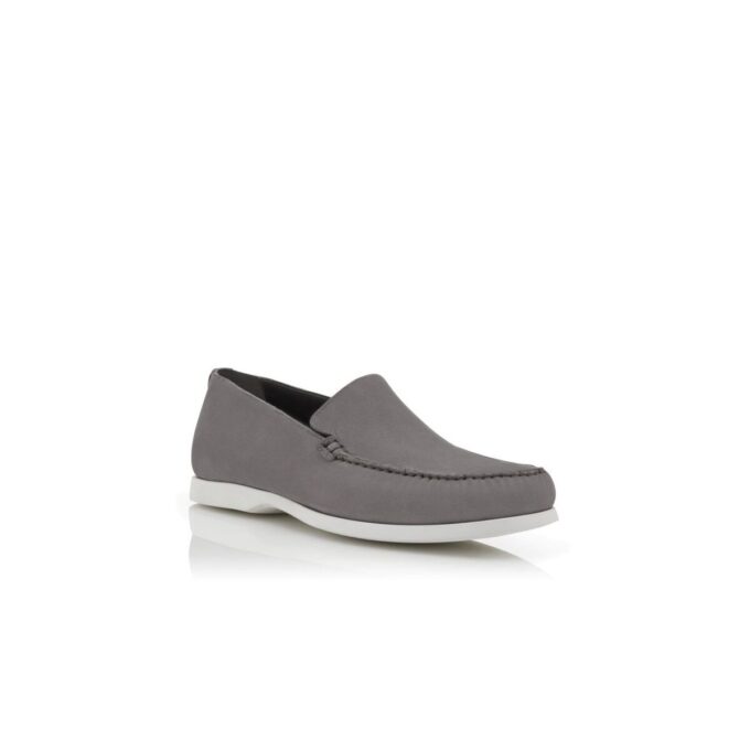MONACO Grey Suede Boat Shoes