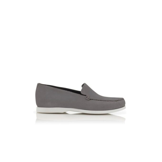 MONACO Grey Suede Boat Shoes