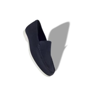 MONACO Navy Blue Suede Boat Shoes