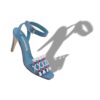 MOREIRA Blue Nappa Leather Ankle Strap Sandals
