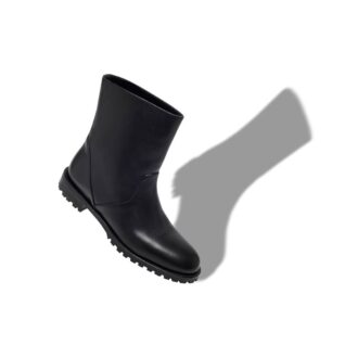 MOTOSA Black Calf Leather Ankle Boots