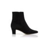 MYCONIA Black Suede Round Toe Ankle Boots