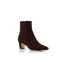 MYCONIA Brown Suede Round Toe Ankle Boots