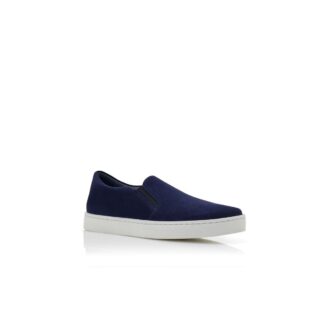 NADORA Navy Blue Suede Slip On Sneakers
