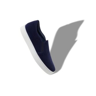 NADORA Navy Blue Suede Slip On Sneakers