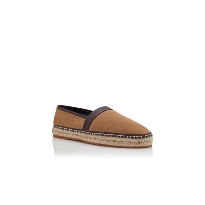 NERANO Brown Calf Suede Espadrilles