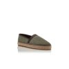NERANO Dark Green Calf Suede Espadrilles