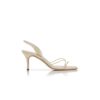 NINFEA Cream Nappa Leather Slingback Sandals