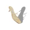 NINFEMU Gold Nappa Leather Open Toe Mules