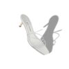 NINFEMU Silver Nappa Leather Open Toe Mules