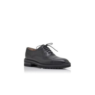 NORTON Black Calf Leather Lace Up Shoes