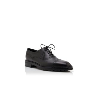 NORTON Black Calf Leather Lace-Up Shoes