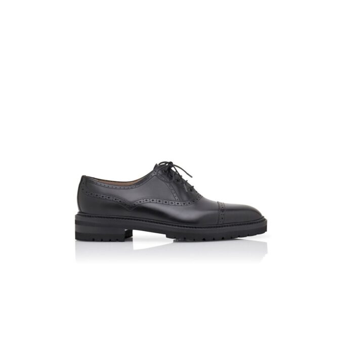 NORTON Black Calf Leather Lace Up Shoes