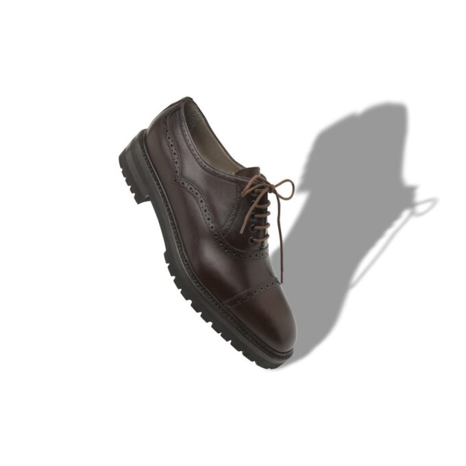 NORTON Dark Brown Calf Leather Lace Up Shoes