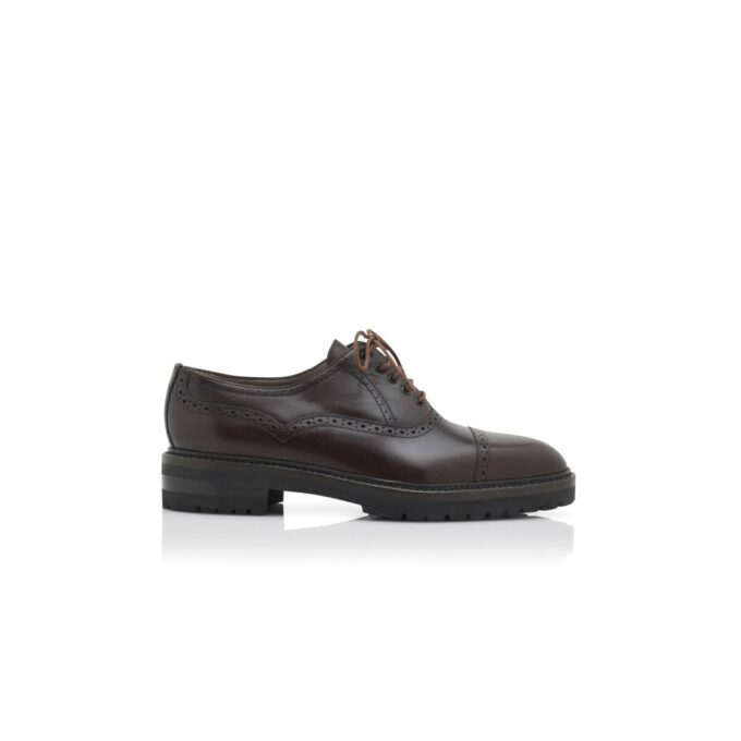 NORTON Dark Brown Calf Leather Lace Up Shoes
