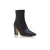 OFARALO Black Calf Leather Ankle Boots