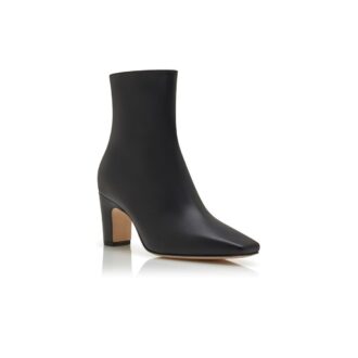 OFARALO Black Calf Leather Ankle Boots
