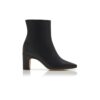 OFARALO Black Calf Leather Ankle Boots
