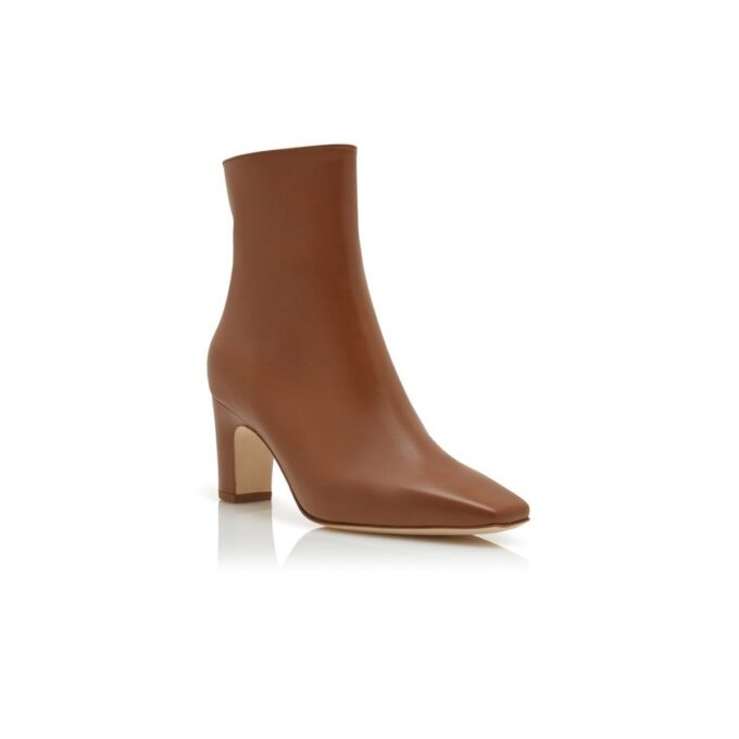 OFARALO Light Brown Calf Leather Ankle Boots