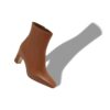 OFARALO Light Brown Calf Leather Ankle Boots